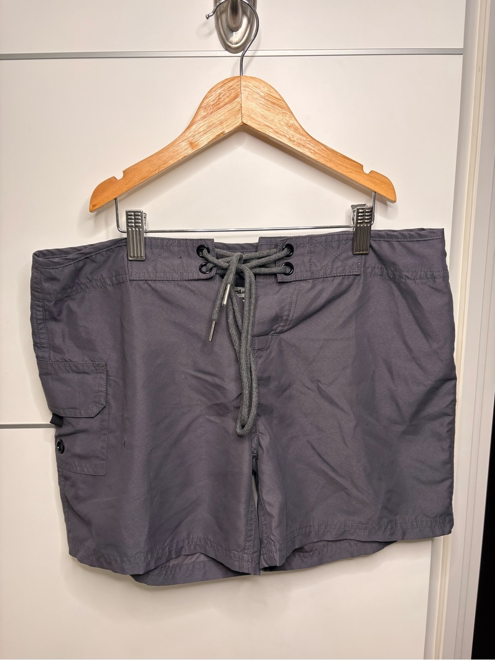Tesla Women's Cargo Shorts in Charcoal Gray
